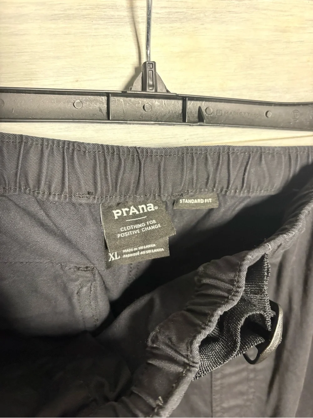 Men’s Prana High Rock‎ Pants Black Hiking Utility Outdoors Organic Cotton Active